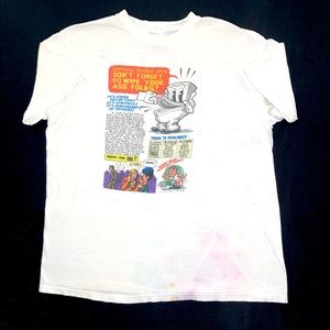 Vintage R. Crumb Comic T Shirt Tommy Toilet 80s